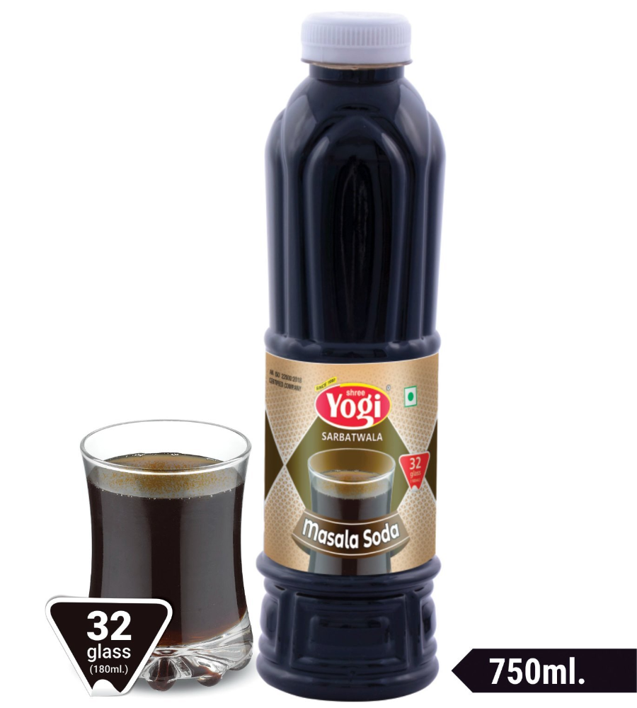 Soft Drink Black Masala Soda Sarbat Syrup, Packaging Size: 750ml, Packaging Type: Bottle