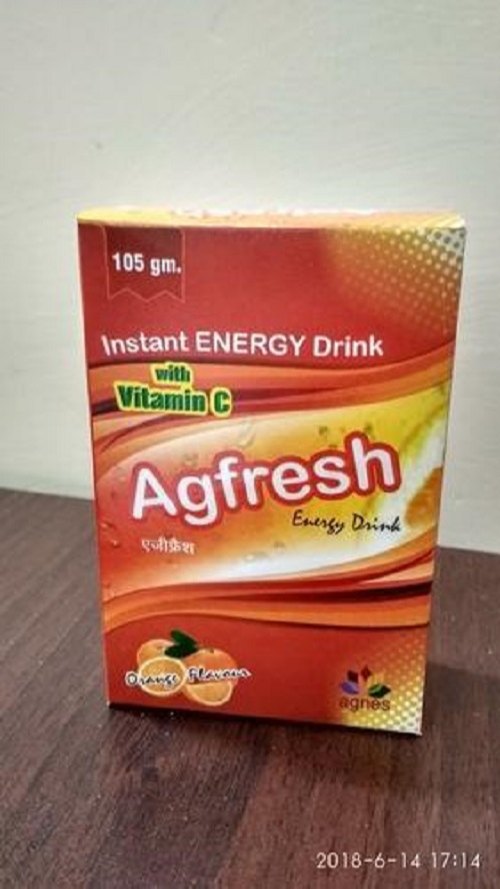 Agfresh Orange Instant Energy Drink, Packaging Size: 105 Gm
