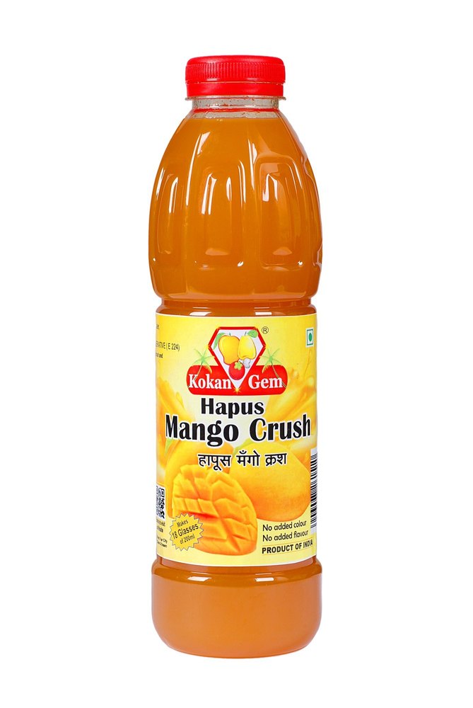 Kokan Gem Bottle Alphonso Mango Crush, Packaging Size: 750 ML