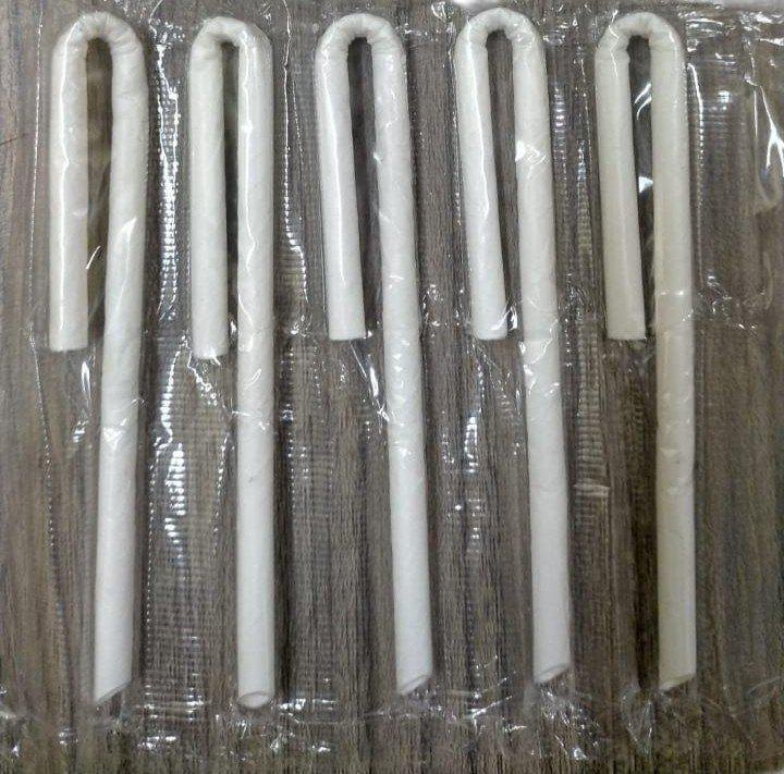 White U Shaped Tetra Pack Paper Straw, For Event and Party Supplies, Size: 3mm