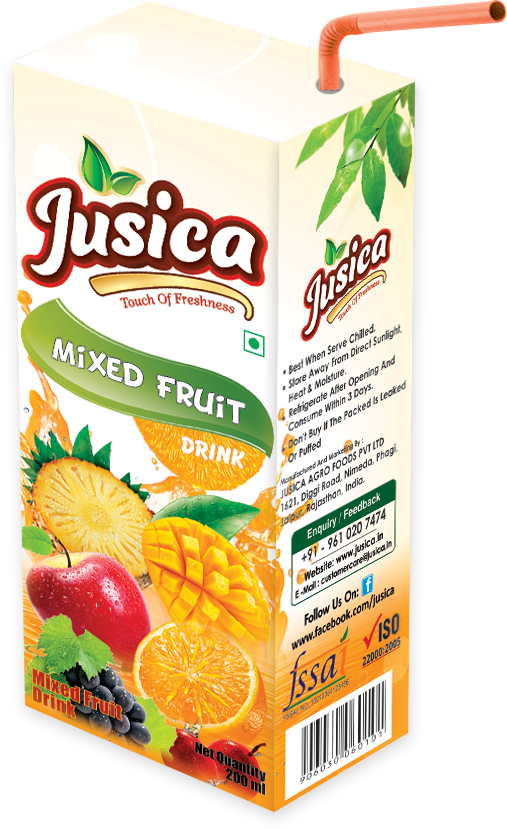 jusica Mixed Fruit Drink, Packaging Size: 500 ml