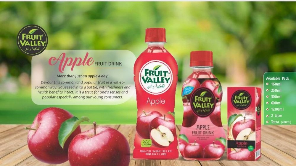 Fruit Valley Apple Drink, Packaging Type: Bottle