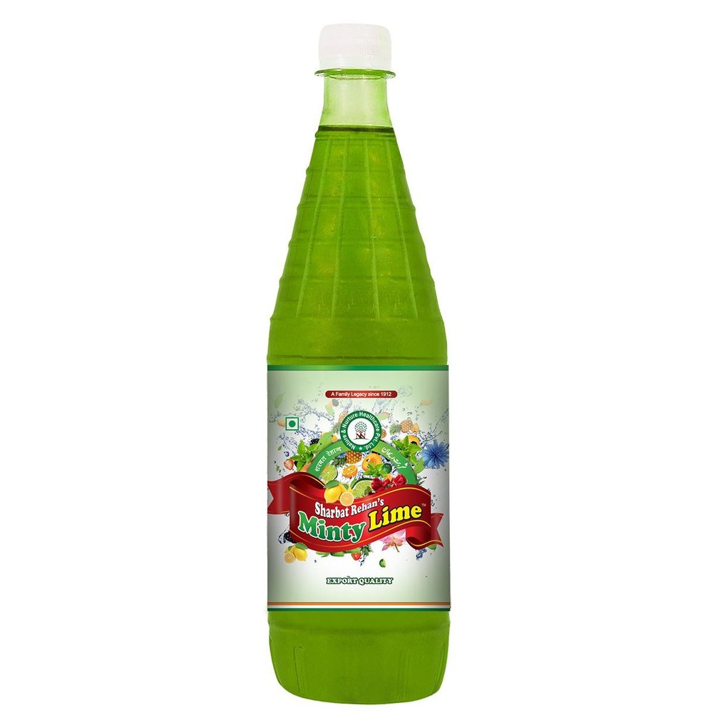 Nature & Nurture Green Sharbat Rehan (Minty Lime) 750 ml, Pack Type: Bottle