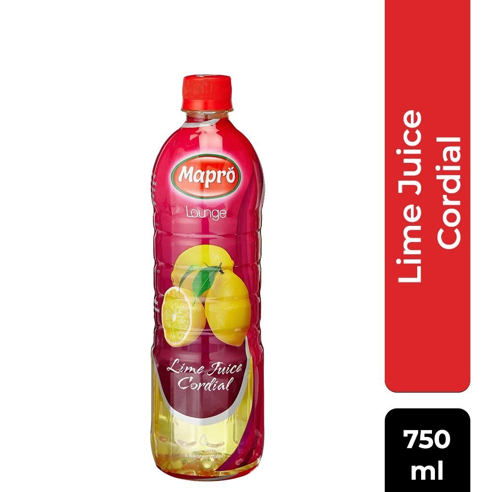 Mapro Lime Juice Cordial, Packaging Size: 750ml, Packaging Type: Bottle