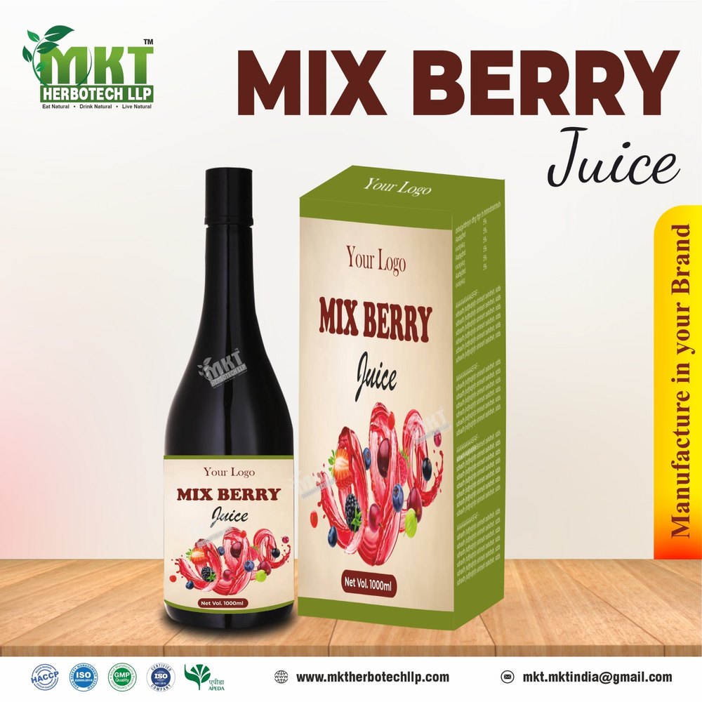 MKT Herbotech Mix Berry Juice, Packaging Type: Bottle