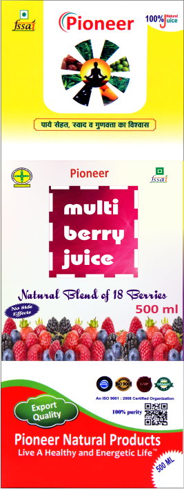 Pioneer natural Multi Berry Juice1000 Ml, Packaging Type: Bottle