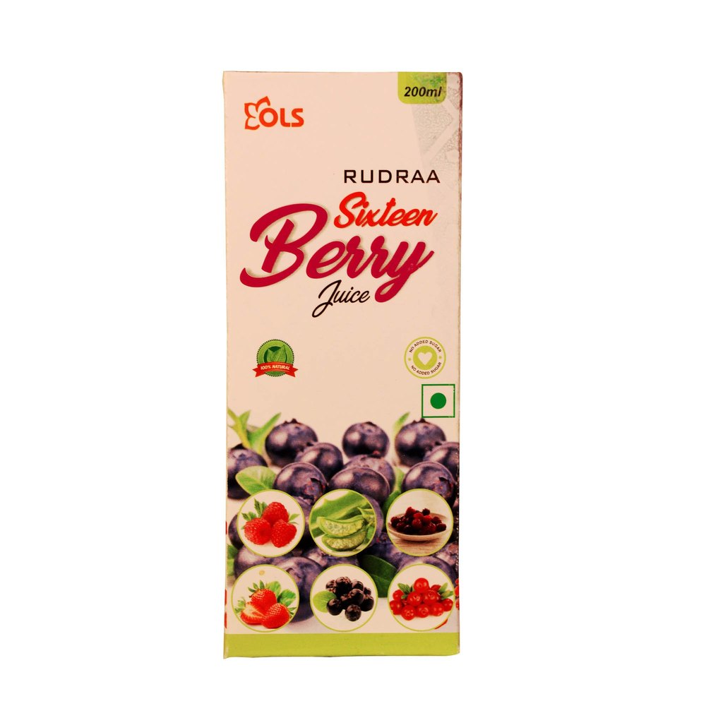 Rudraa Sixteen Berry Juice, Packaging Size: 200 ml, Packaging Type: Bottle