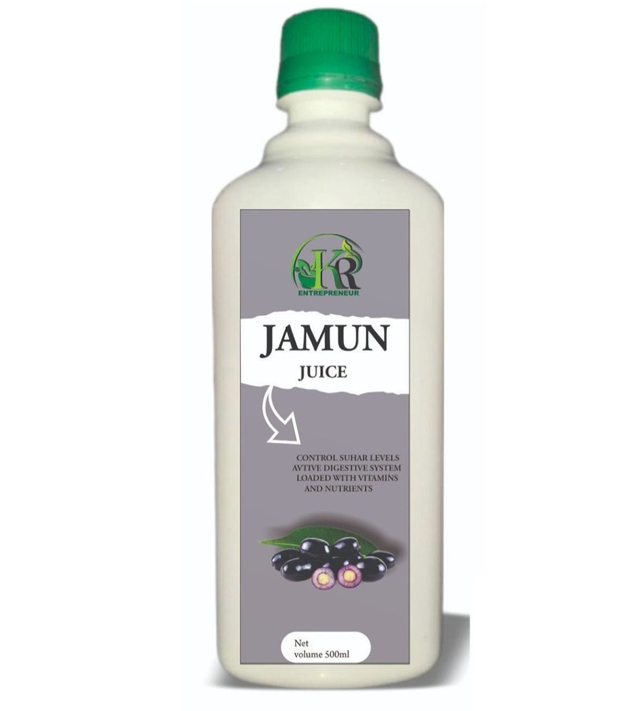 KR entrepreneur black Jamun Juice, Packaging Size: 1000 ml, Packaging Type: Bottle