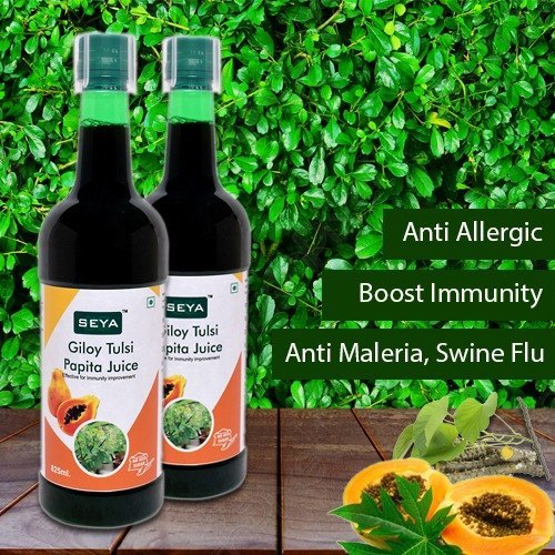 Seya Giloy Tulsi Papaya Juice, Liquid, Packaging Size: 800ml