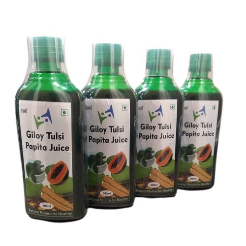 Giloy Tulsi Papita Herbal Juice, For Immunity Booster, 500 ml