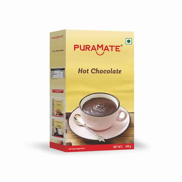 Puramate Hot Chocolate Powder, Packaging Size: 100 g, Packaging Type: Box