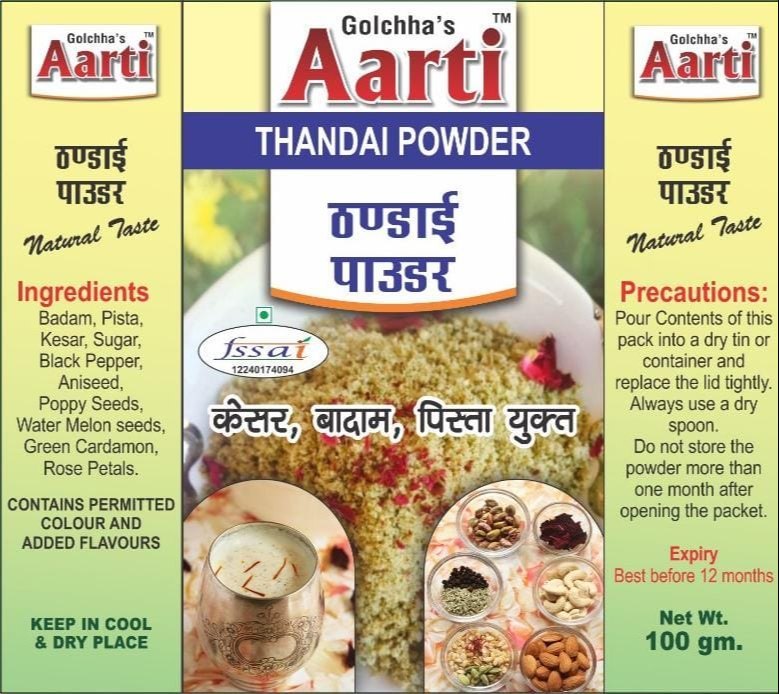 Thandai Powder, Packaging Type: 100 G