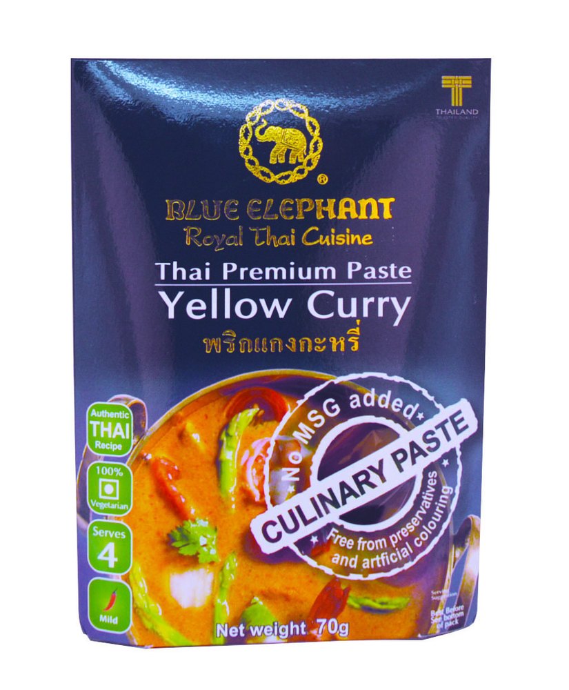 Blue Elephant Yellow Curry Paste 70g, Packaging Size: 70gm, Packaging Type: Pouch