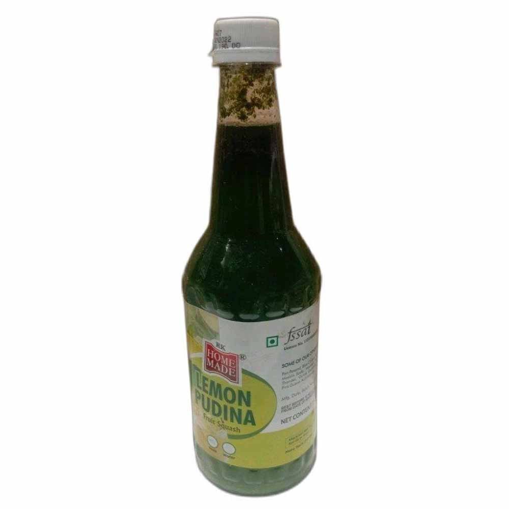 250 ml Green Home Made Lemon Pudina Fruit Squash