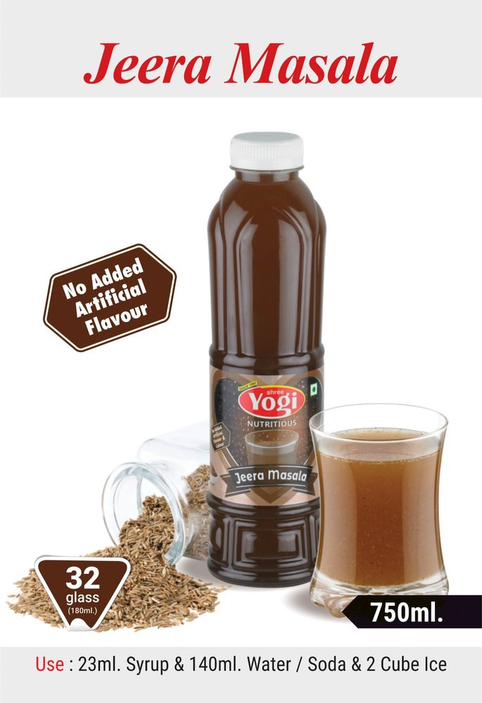 Soft Drink Brown Jeera Masala Sarbat Syrup, Packaging Size: 750ml, Packaging Type: Bottle