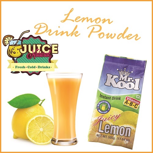 MR.KOOL Lemon Flavoured Instant Drink Powder, Packaging Size: 500gm, 9gm, Packaging Type: Pouch Pack