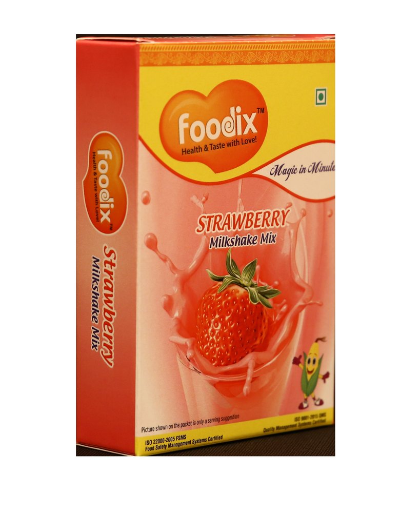Foodix Strawberry Milkshake Mix, Packaging Size: 250 gm, Packaging Type: Box