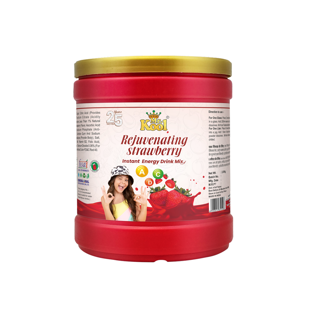 MR.KOOL Strawberry Flavour Drink Powder, Packaging Size: 500 GM - 1 KG - 2.5 KG, Packaging Type: Pouch - Hdp Jar