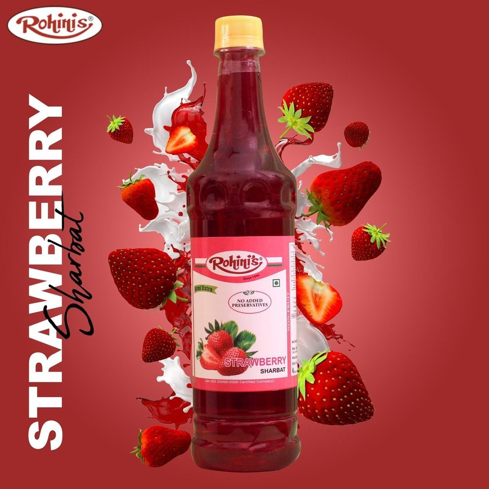 Rohini\'s Strawberry Flavored Syrup, Sharbhat