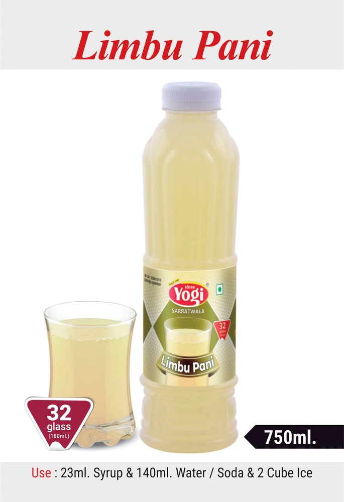 Yogi White Limbu Pani Sarbat Syrup, Packaging Size: 750ml