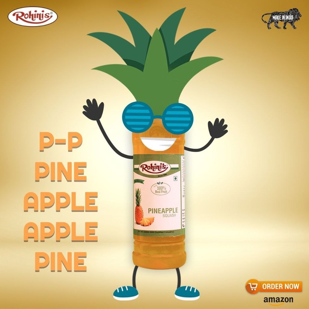 Rohini\'s 750ml 700ml Pineapple Squash