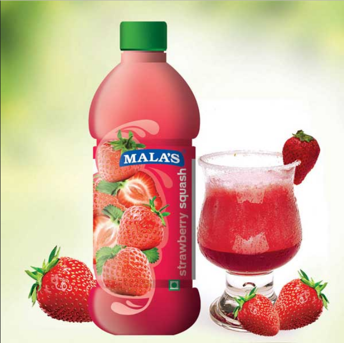 Mala\'S Strawberry Squash, Packaging Type: Plastic Bottle