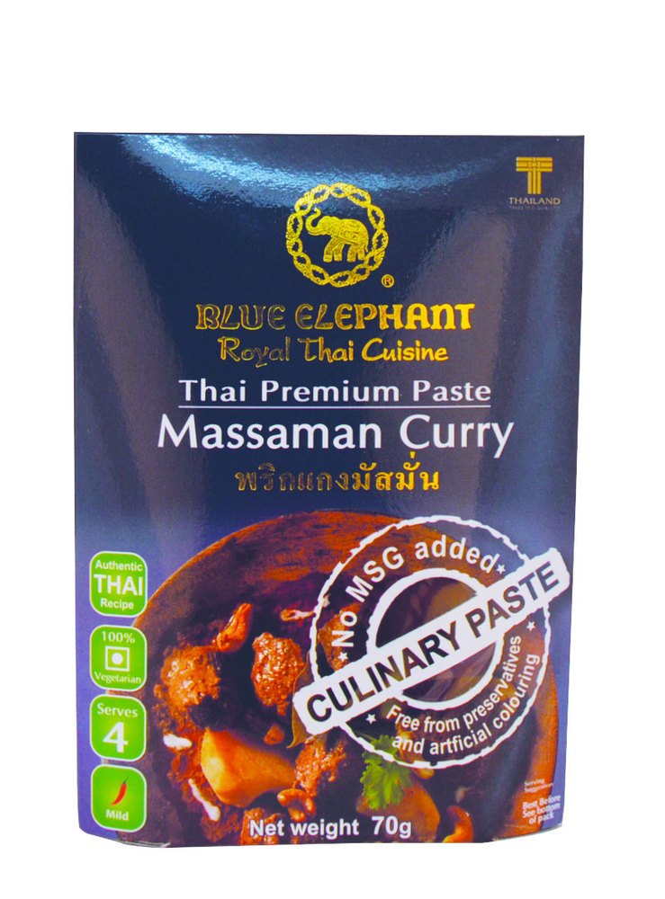 Blue Elephant Massaman Curry Paste 70g, Packaging Size: 70gm, Packaging Type: Pouch