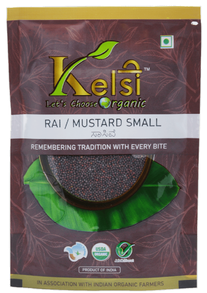 Black Kelsi Organic Small Mustard Seed, Packaging Size: 100g