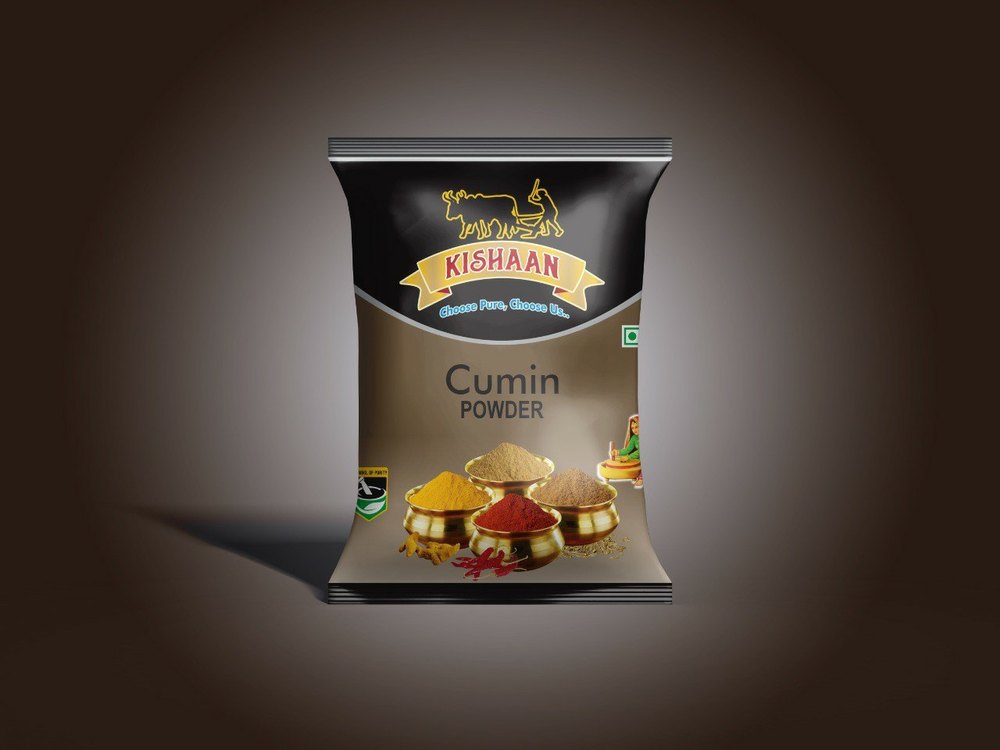 Brown Kishaan Organic Cumin Powder, Packaging Size: 50g