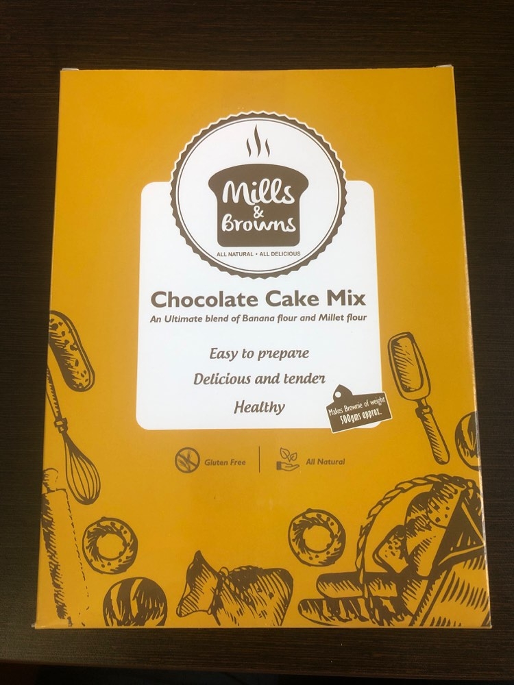 Mills & Brown Eggless Chocolate Flavour Cake Mix, Packaging Type: Box