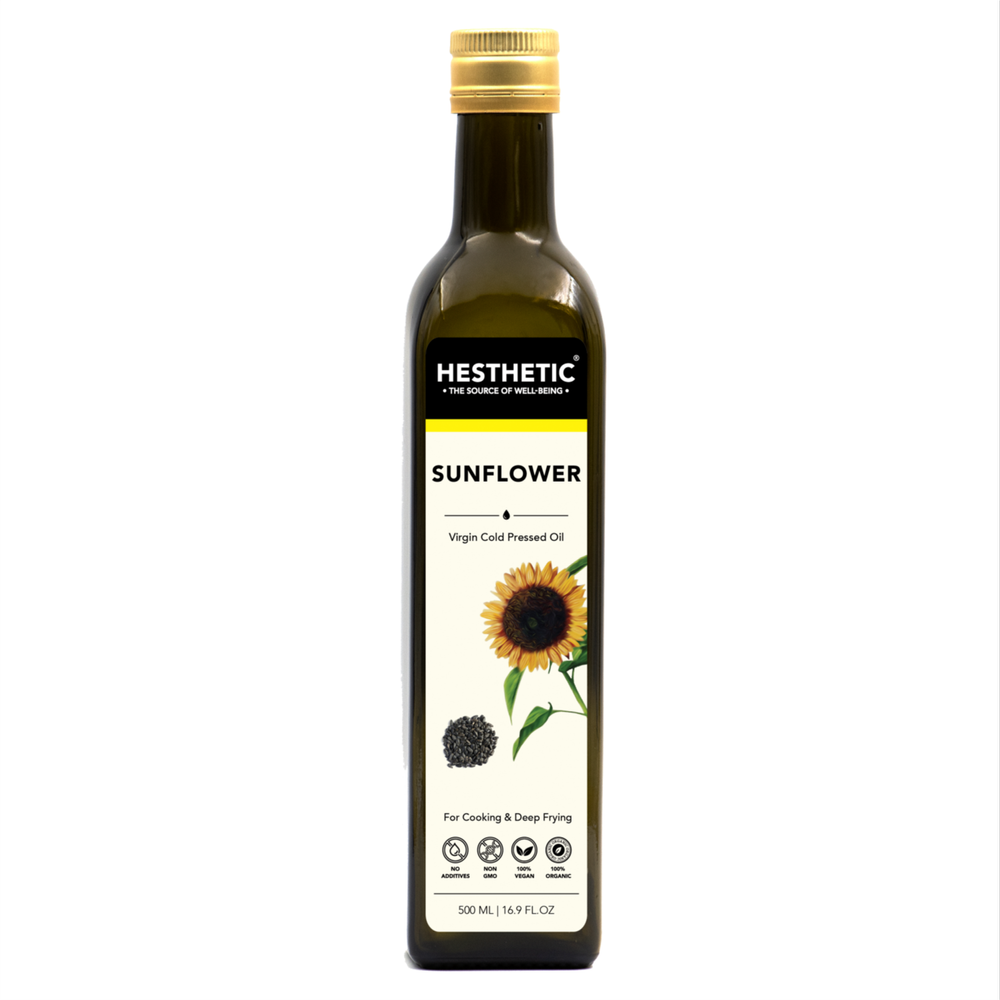 Hesthetic Liquid USDA & EU Certified Organic Sunflower Oil, Packaging Type: Glass Bottle, Packaging Size: 500 ml