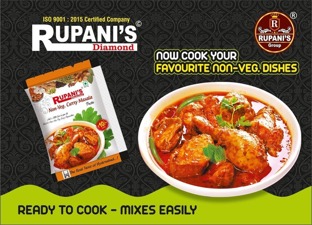 Rupani Diamond Curry Masala Paste, Packaging Size: 40g, Packaging Type: Pouch