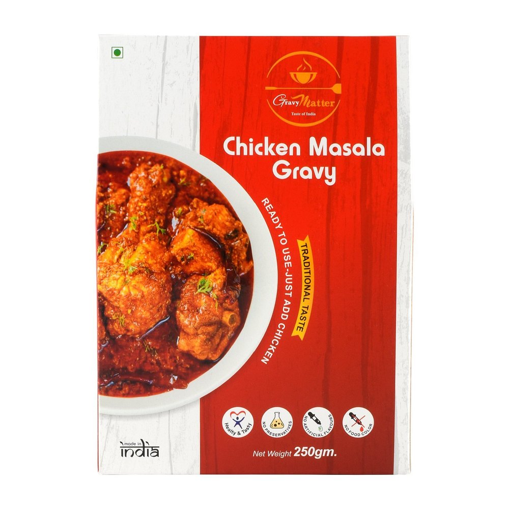 GravyMatter Chicken Masala Gravy Paste 250g pack, Packaging Type: Pouch