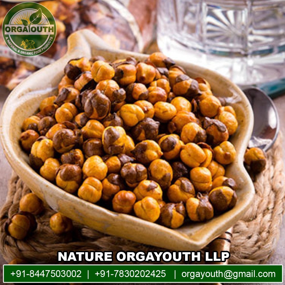 Whole Salty Organic Roasted Gram/ Chana, Packaging Type: Bags