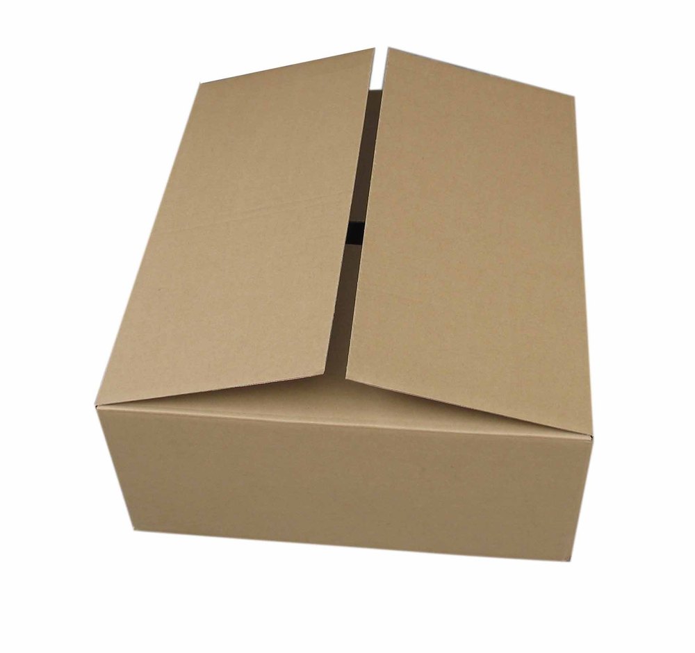 Brown Plain Rectangular Corrugated Kraft Paper Boxes