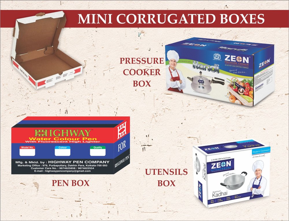 White Die-Cut 3 Ply Corrugated Box