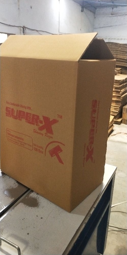 Rectangular 5 PLY Brown Printed Corrugated Box