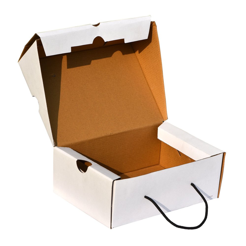 Eco-Friendly Premium Shoe Box With Rope White, Box Capacity:1 Pair