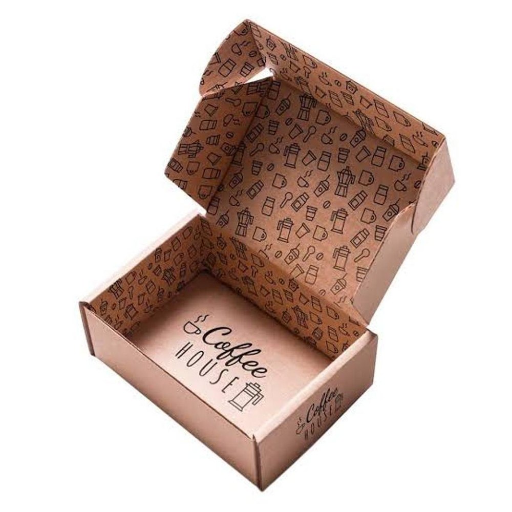 Brown Rectangular Printed Die Cut Carton Box, Size(LXWXH)(Inches): 5x10 Inch