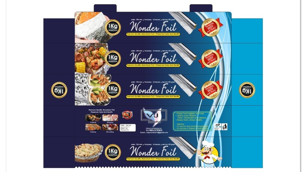 Cardboard Printed Aluminum Foil Paper Pacakaging Box, For Food