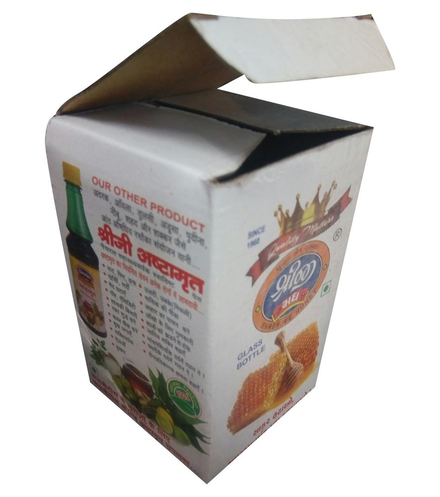 Rectangular Corrugated Bottles Packaging Box, Size(LXWXH)(Inches): 5 X 5 X 8 Inch