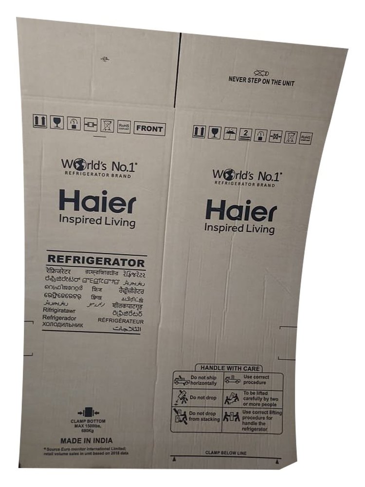 Corrugated Refrigerator Packaging Box, Size: 15 X 13
