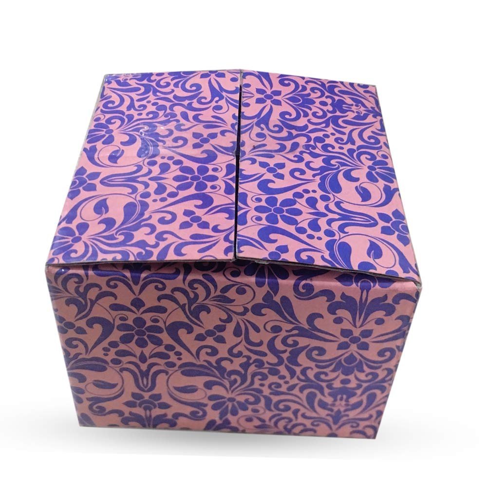 Square 9 Ply Printed Corrugated Box, Size(LXWXH)(Inches): 3x3.5x3.5 Inch