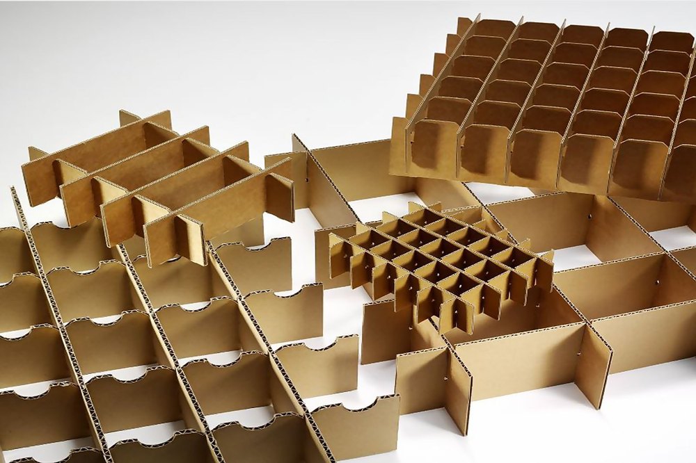 Brown Die-Cut Corrugated Partition Trays