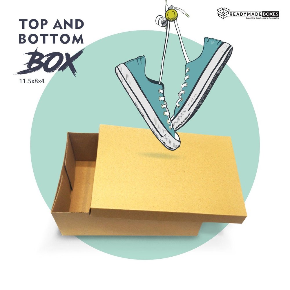Rectangular Plain Paper Shoe Box, Weight Holding Capacity (kg): 3 - 5 Kg, Size(LXWXH)(Inches): 12x8x4