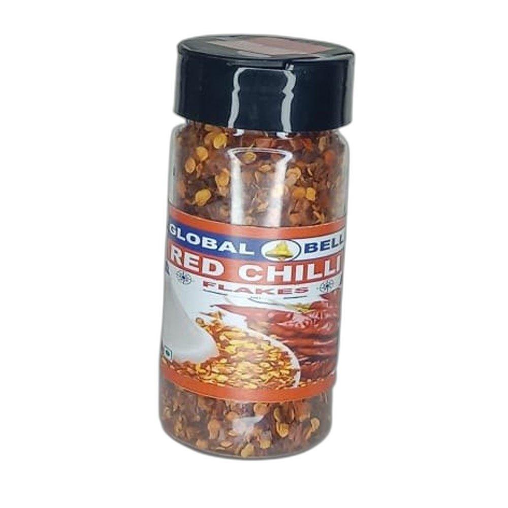 60g Canister, 400g Pouch, 1Kg Pouch. GlobalBell Red Chilli Flakes, Packaging Size: 50g