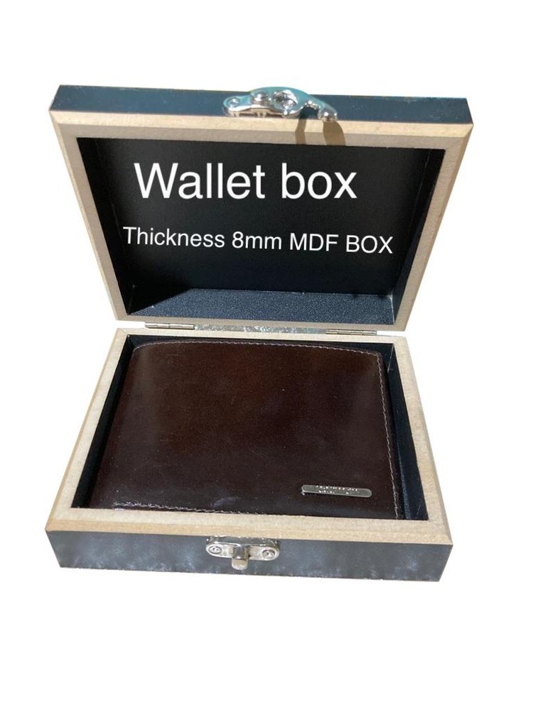 Rectangular Plain Wooden Wallet Box, Size(LXWXH)(Inches): 5X4X2inch