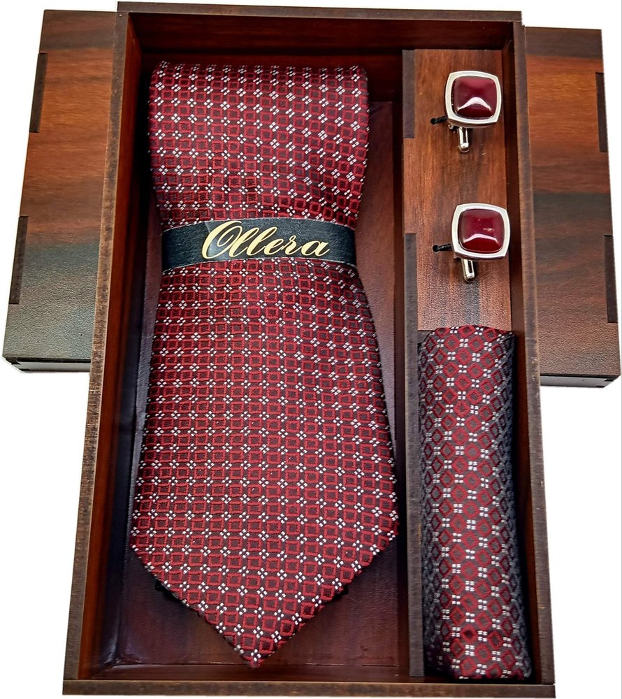 Wooden Box Tie Set