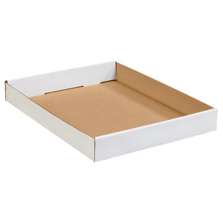 White, Brown Corrugated Trays