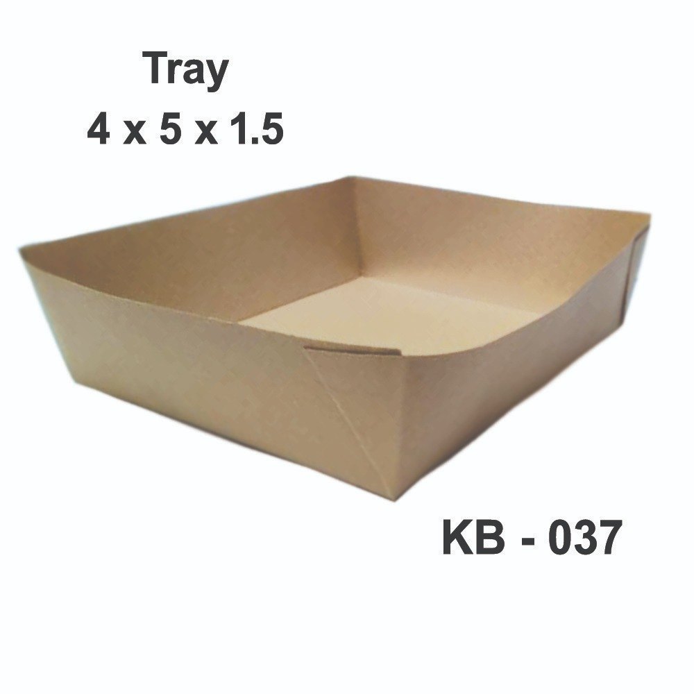 Brown Cardboard Tray, Size: 4 X 5 X 1.5 Inch (w X L X H)